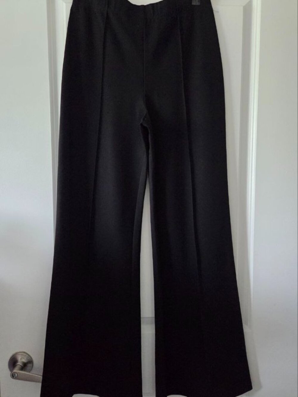 $99 Bagatelle Women’s Ponte Wide Leg Pants Black High Rise Pull On Stretch Sz S